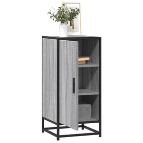 Vidaxl dressoir 35,5x35x76 cm bewerkt hout en metaal grijs sonoma