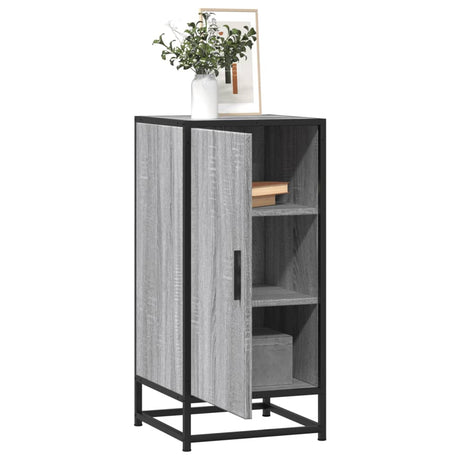 Vidaxl dressoir 35,5x35x76 cm bewerkt hout en metaal grijs sonoma