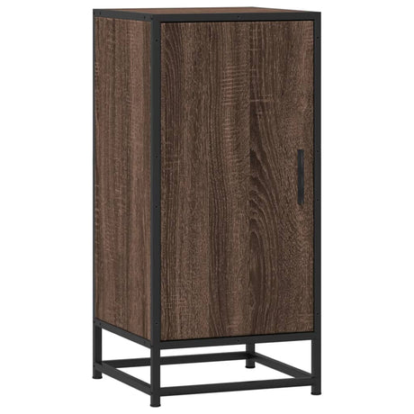 Vidaxl dressoir 35,5x35x76 cm bewerkt hout en metaal bruin eikenkleur