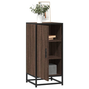 Vidaxl dressoir 35,5x35x76 cm bewerkt hout en metaal bruin eikenkleur