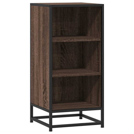 Vidaxl dressoir 35,5x35x76 cm bewerkt hout en metaal bruin eikenkleur