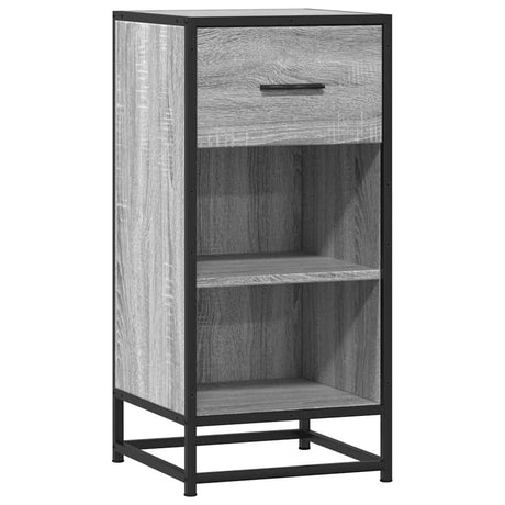 Vidaxl dressoir 35,5x35x76 cm bewerkt hout en metaal grijs sonoma