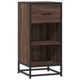 Vidaxl dressoir 35,5x35x76 cm bewerkt hout en metaal bruin eikenkleur