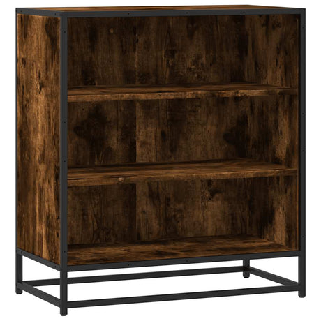 Vidaxl dressoir 68x35x76 cm bewerkt hout en metaal gerookt eiken