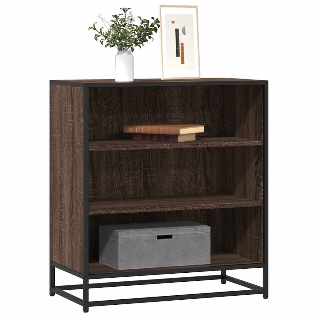 Vidaxl dressoir 68x35x76 cm bewerkt hout en metaal bruin eikenkleur