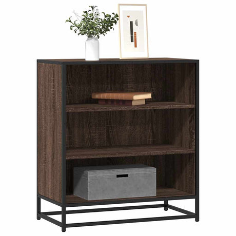 Vidaxl dressoir 68x35x76 cm bewerkt hout en metaal bruin eikenkleur