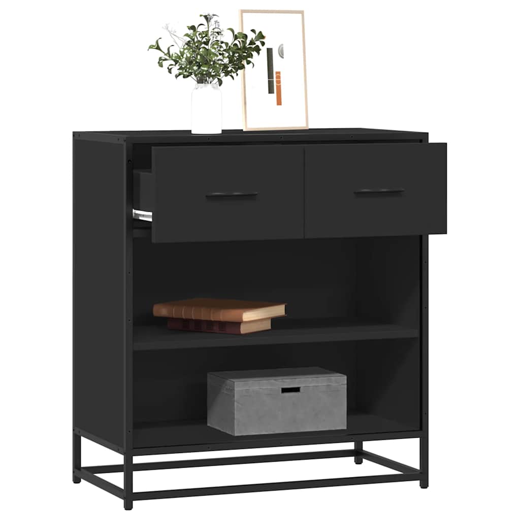 Vidaxl dressoir 68x35x76 cm bewerkt hout zwart