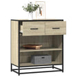 Vidaxl dressoir 68x35x76 cm bewerkt hout sonoma eikenkleurig