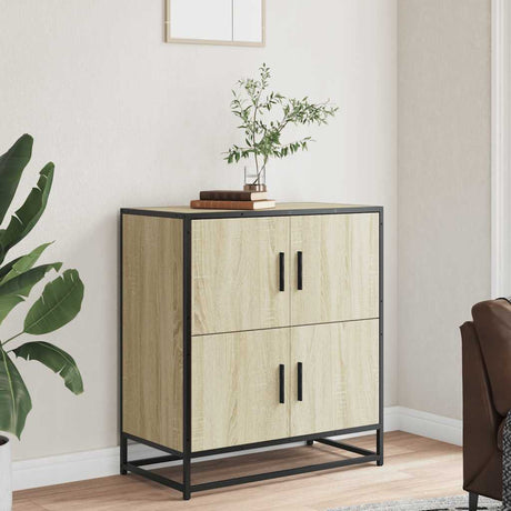 Vidaxl dressoir 68x35x76 cm bewerkt hout sonoma eikenkleurig