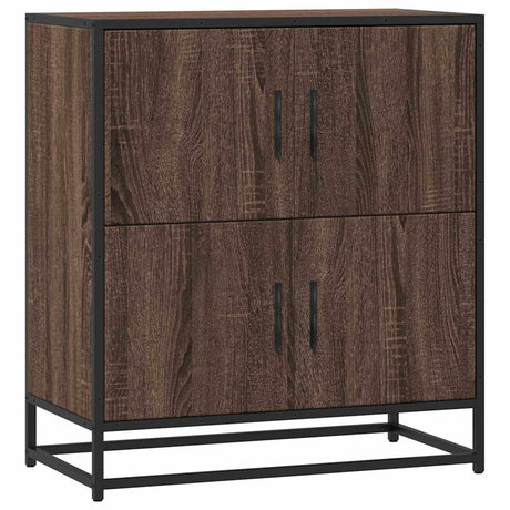 Vidaxl dressoir 68x35x76 cm bewerkt hout bruin eikenkleur
