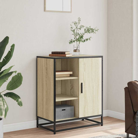 Vidaxl dressoir 62x35x76 cm bewerkt hout sonoma eikenkleurig