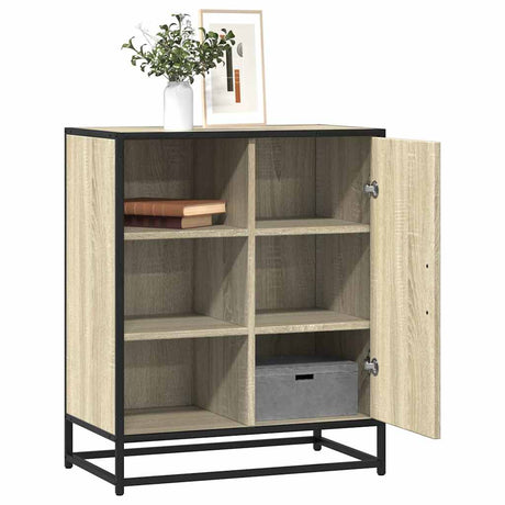 Vidaxl dressoir 62x35x76 cm bewerkt hout sonoma eikenkleurig