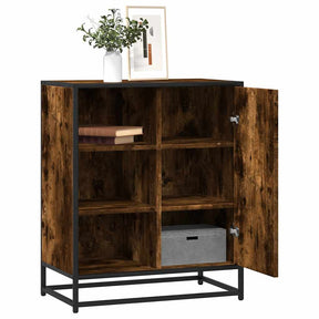 Vidaxl dressoir 62x35x76 cm bewerkt hout gerookt eikenkleurig