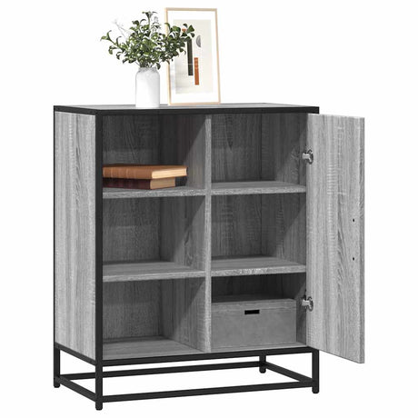 Vidaxl dressoir 62x35x76 cm bewerkt hout grijs sonoma eikenkleurig
