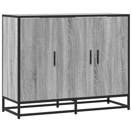 Vidaxl dressoir 94x35x76 cm bewerkt hout grijs sonoma eikenkleurig