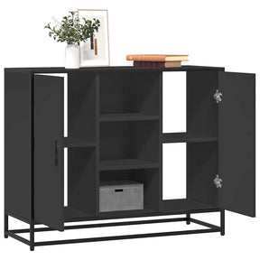 Vidaxl dressoir 92x35x76 cm bewerkt hout zwart