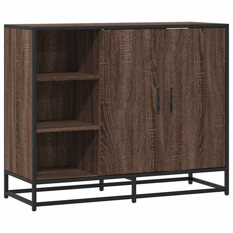 Vidaxl dressoir 92x35x76 cm bewerkt hout bruin eikenkleurig