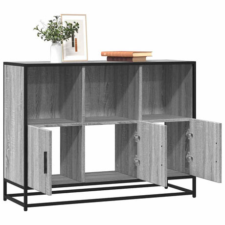 Vidaxl dressoir 100x35x76 cm bewerkt hout grijs sonoma eikenkleurig