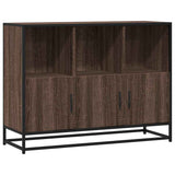 Vidaxl dressoir 100x35x76 cm bewerkt hout bruin eikenkleur