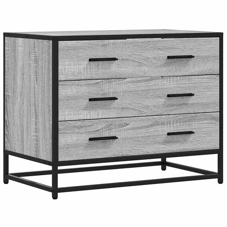 Vidaxl ladekast 70x41x56 cm bewerkt hout grijs sonoma eikenkleurig