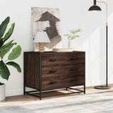 Vidaxl ladekast 70x41x56 cm bewerkt hout bruin eikenkleur