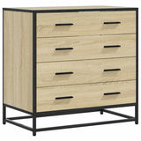 Vidaxl ladekast 70x41x70 cm bewerkt hout sonoma eikenkleurig