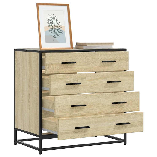 Vidaxl ladekast 70x41x70 cm bewerkt hout sonoma eikenkleurig