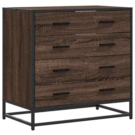 Vidaxl ladekast 70x41x70 cm bewerkt hout bruin eikenkleur
