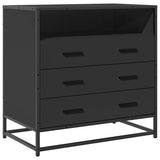 Vidaxl ladekast 70x41x70 cm bewerkt hout zwart