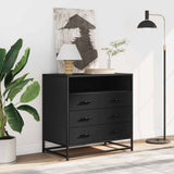 Vidaxl ladekast 70x41x70 cm bewerkt hout zwart