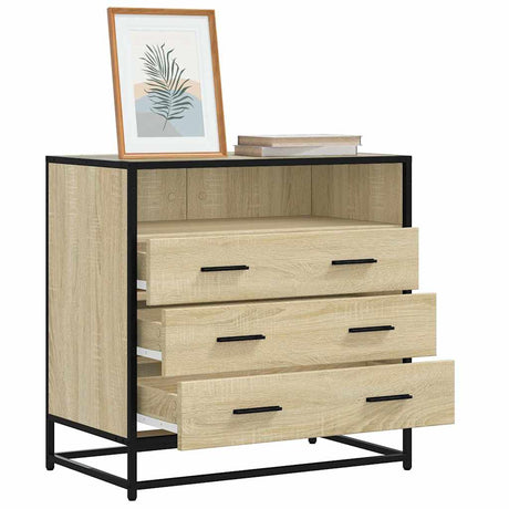 Vidaxl ladekast 70x41x70 cm bewerkt hout sonoma eikenkleurig