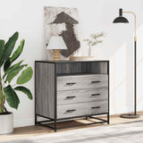 Vidaxl ladekast 70x41x70 cm bewerkt hout grijs sonoma eikenkleurig