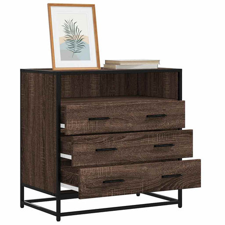 Vidaxl ladekast 70x41x70 cm bewerkt hout bruin eikenkleur