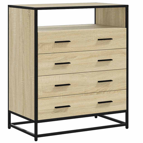 Vidaxl ladekast 70x41x83,5 cm bewerkt hout sonoma eikenkleurig