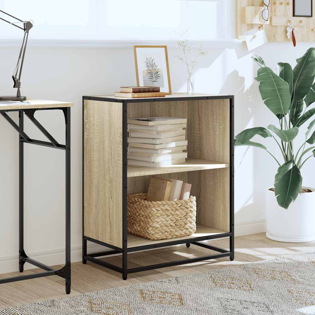 Vidaxl boekenkast 60x35x76 cm bewerkt hout sonoma eikenkleurig