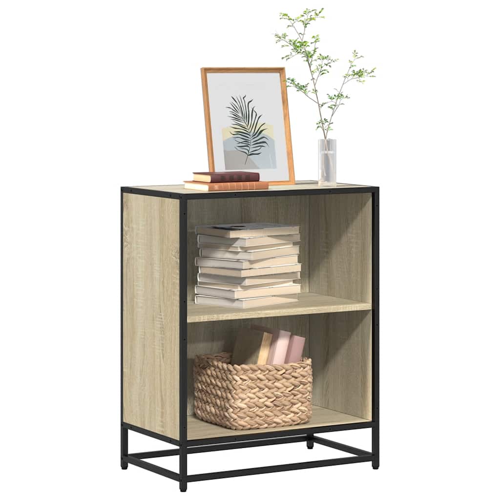 Vidaxl boekenkast 60x35x76 cm bewerkt hout sonoma eikenkleurig