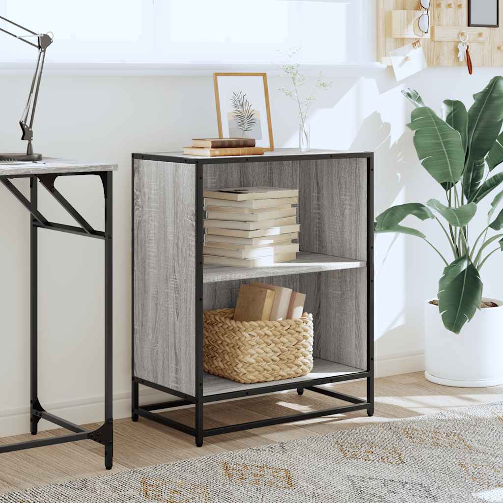Vidaxl boekenkast 60x35x76 cm bewerkt hout grijs sonoma eikenkleurig