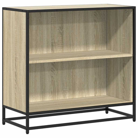 Vidaxl boekenkast 80,5x35x76 cm bewerkt hout sonoma eikenkleurig