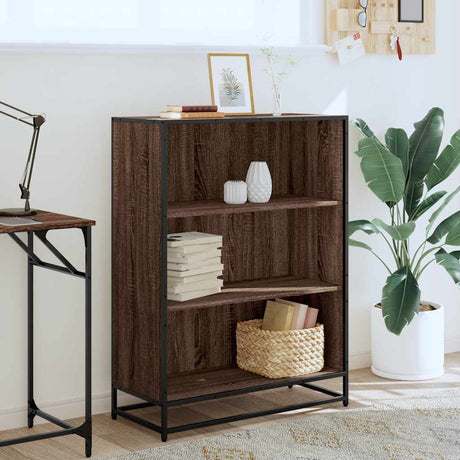 Vidaxl boekenkast 80,5x35x107,5 cm bewerkt hout bruin eikenkleur