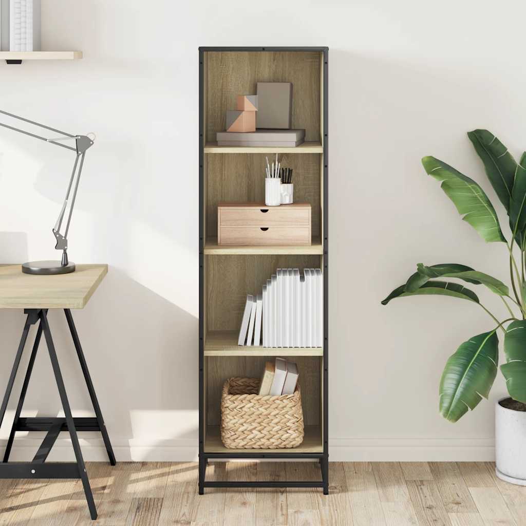 Vidaxl boekenkast 40x35x139 cm bewerkt hout sonoma eikenkleurig
