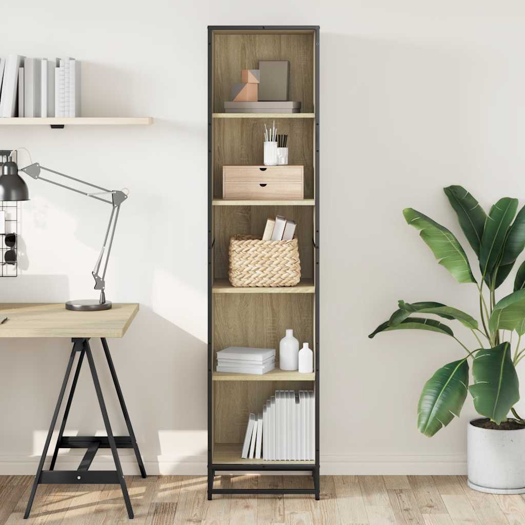 Vidaxl boekenkast 40x35x170,5 cm bewerkt hout sonoma eikenkleurig