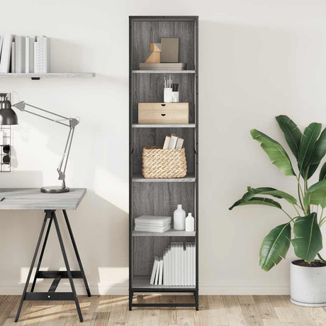 Vidaxl boekenkast 40x35x170,5 cm bewerkt hout grijs sonoma eikenkleur