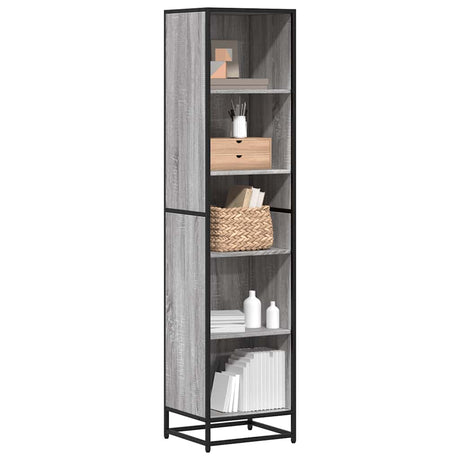 Vidaxl boekenkast 40x35x170,5 cm bewerkt hout grijs sonoma eikenkleur