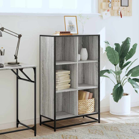 Vidaxl boekenkast 65,5x33x107,5cm bewerkt hout grijs sonoma eikenkleur