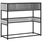 Vidaxl wandtafel 90x35x80 cm bewerkt hout grijs sonoma eikenkleurig