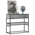 Vidaxl wandtafel 90x35x80 cm bewerkt hout grijs sonoma eikenkleurig