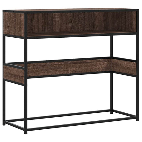Vidaxl wandtafel 90x35x80 cm bewerkt hout bruin eikenkleur