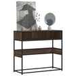 Vidaxl wandtafel 90x35x80 cm bewerkt hout bruin eikenkleur