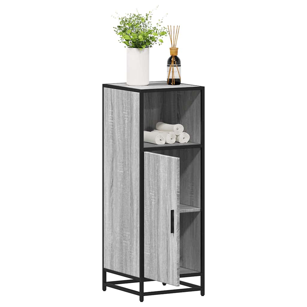 Vidaxl badkamerkast 35x37,5x100cm bewerkt hout grijs sonoma eikenkleur