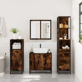 Vidaxl badkamerkast 35x37,5x166 cm bewerkt hout gerookt eikenkleurig